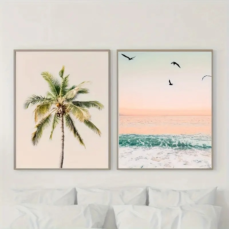 Home Fragrance Ocean Breeze - Tropical pastel praia impressão em tela