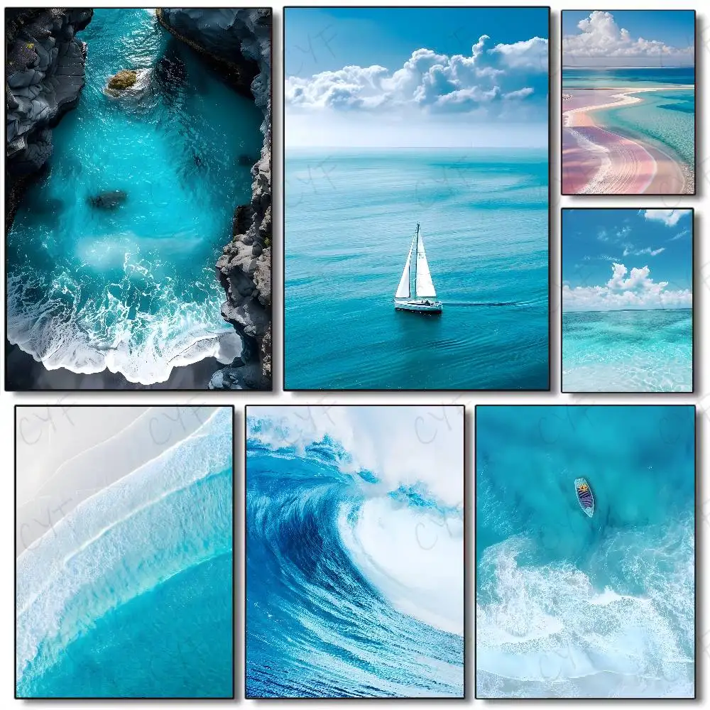 Home Fragrance Ocean Breeze - Pôster de Ondas do Oceano para