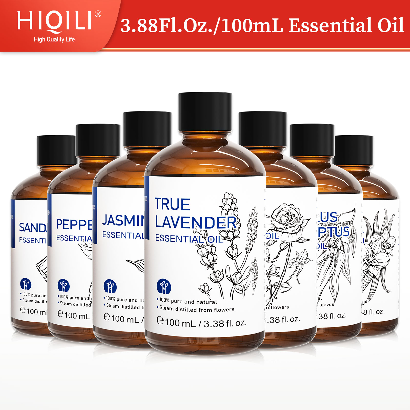 Home Fragrance Units - Óleo Essencial 100% Natural HIQILI, 100mL,