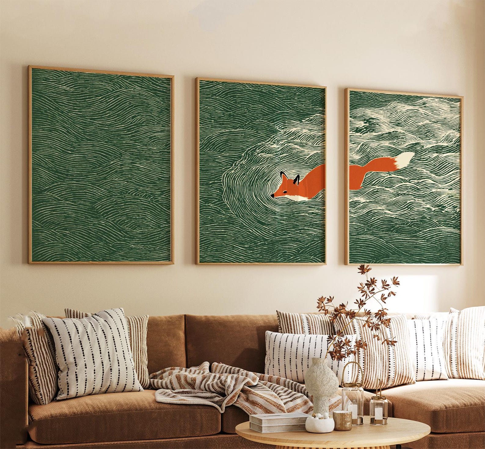 Home Fragrance Ocean Breeze - Conjunto de 3 Peças: Quadros Decorativos