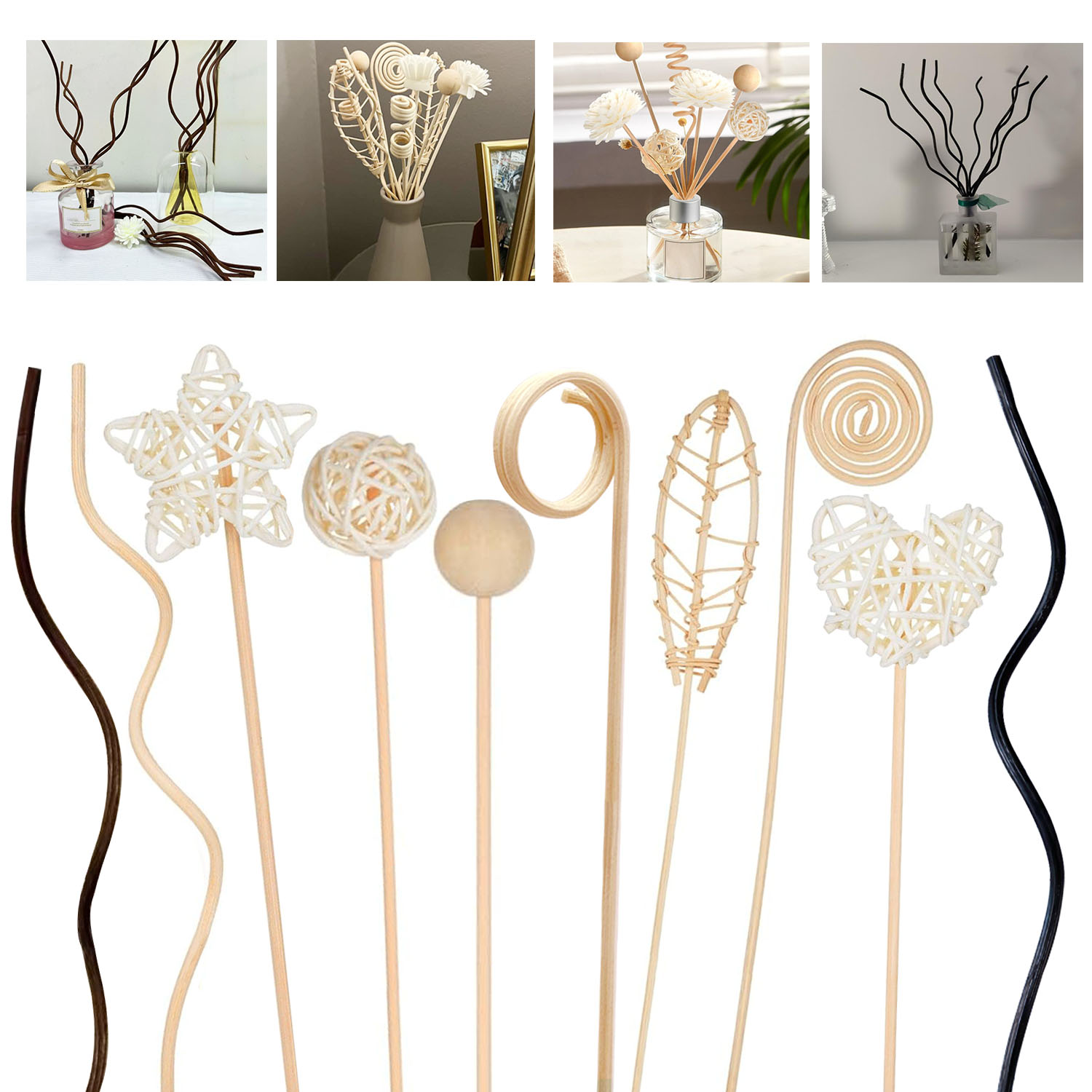 5/15 pçs longo ondulado rattan - Home Fragrance Diffuser Refills avaliação e preço