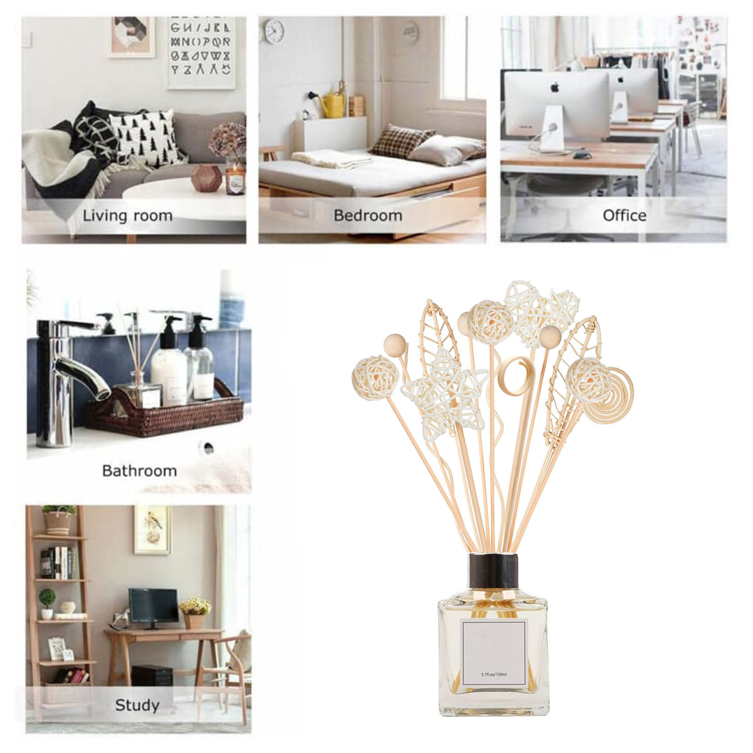 5/15 pçs longo ondulado rattan - Home Fragrance Diffuser Refills avaliação e preço